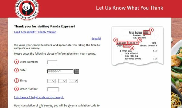 Panda Express Survey at www.pandaguestexperience.com